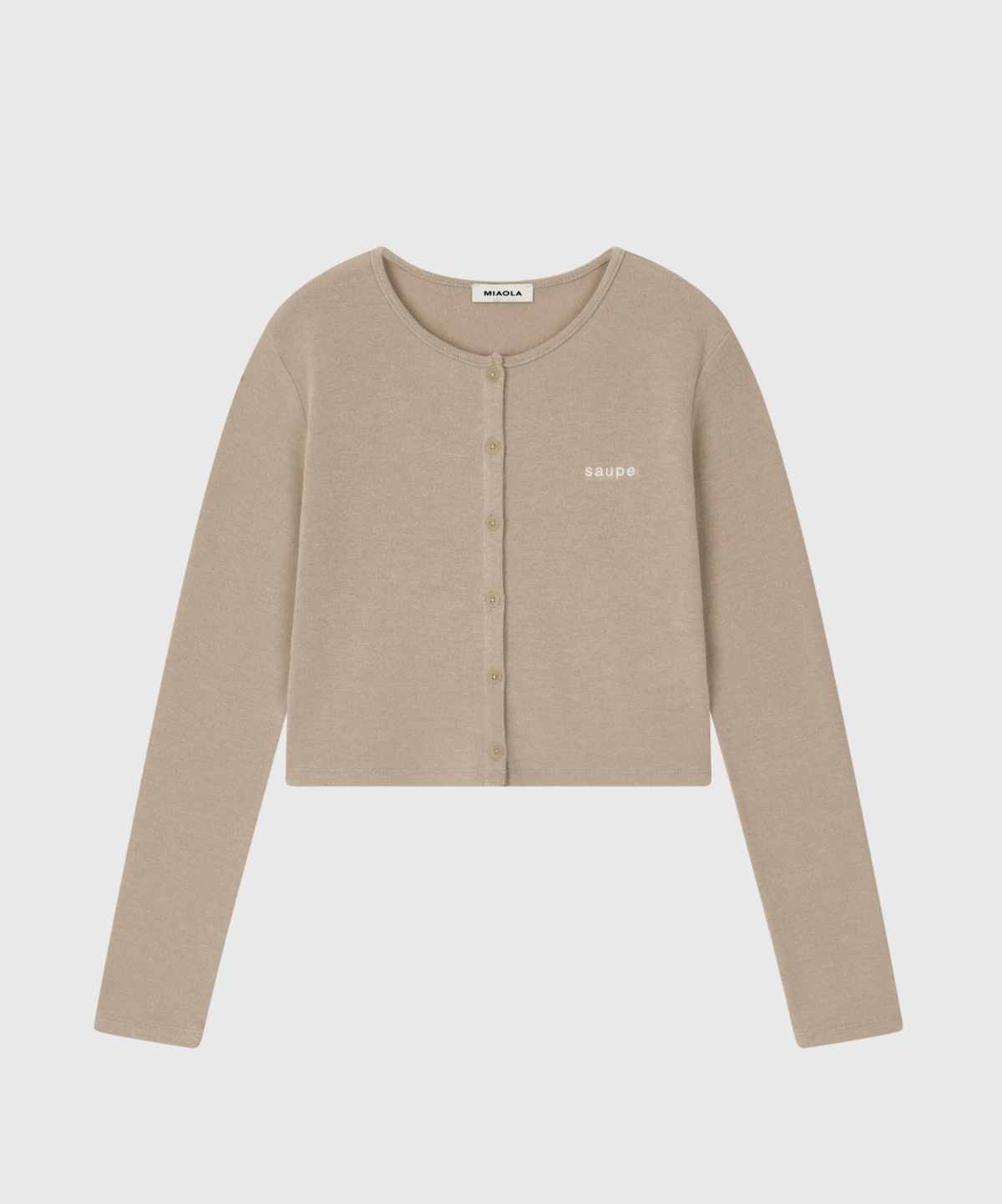 미아올라(MIAOLA) Crop Button Cardigan