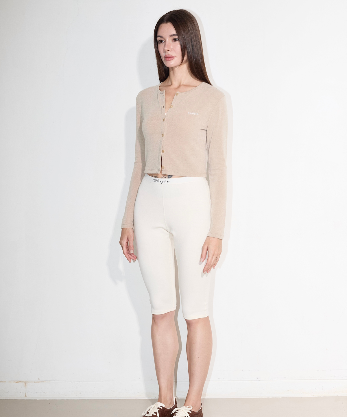 미아올라(MIAOLA) Crop Button Cardigan