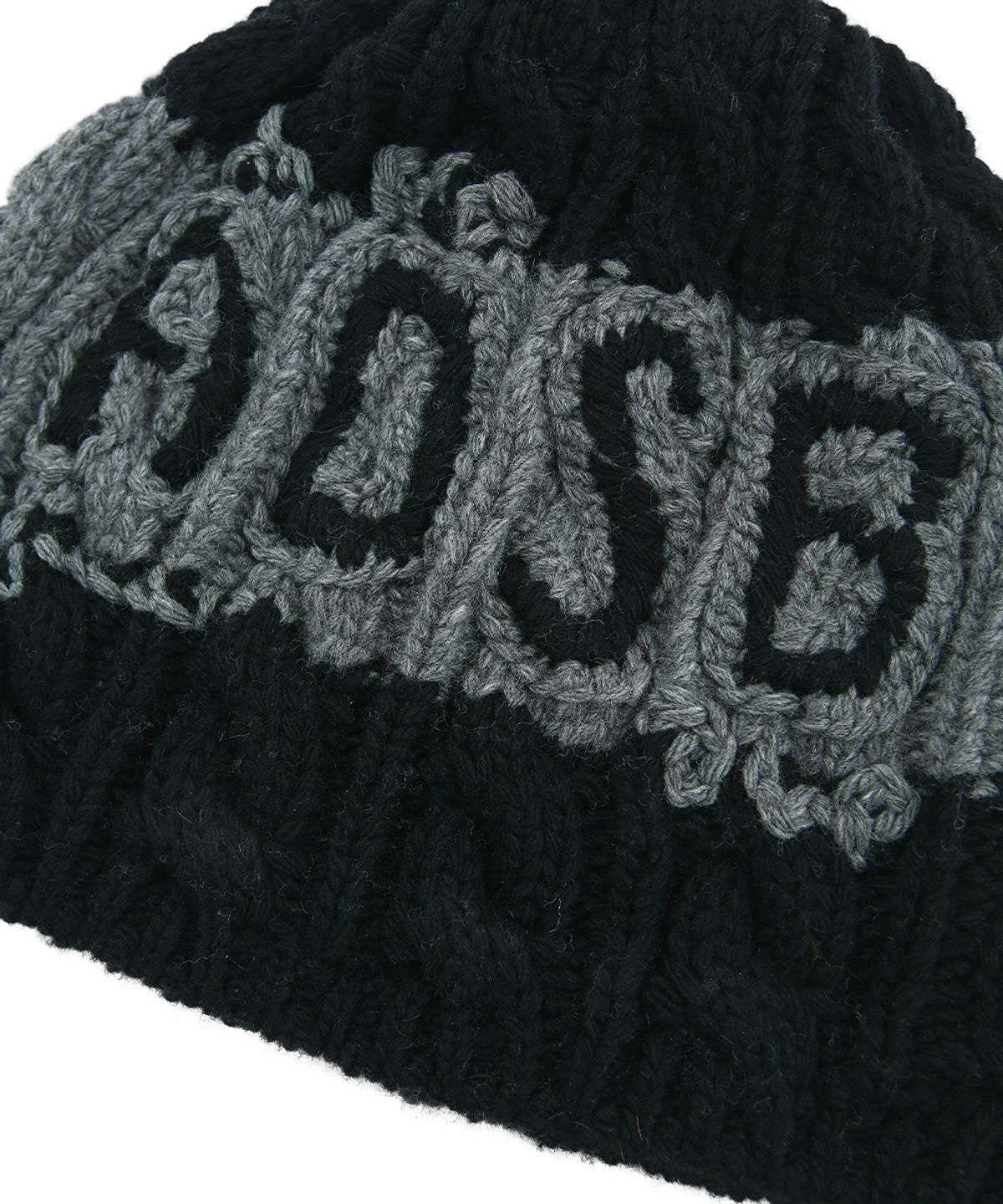 앤더슨벨(ADSB ANDERSSON BELL) UNISEX ADSB CABLE CASHMERE BEANIE (BLACK/GREY)