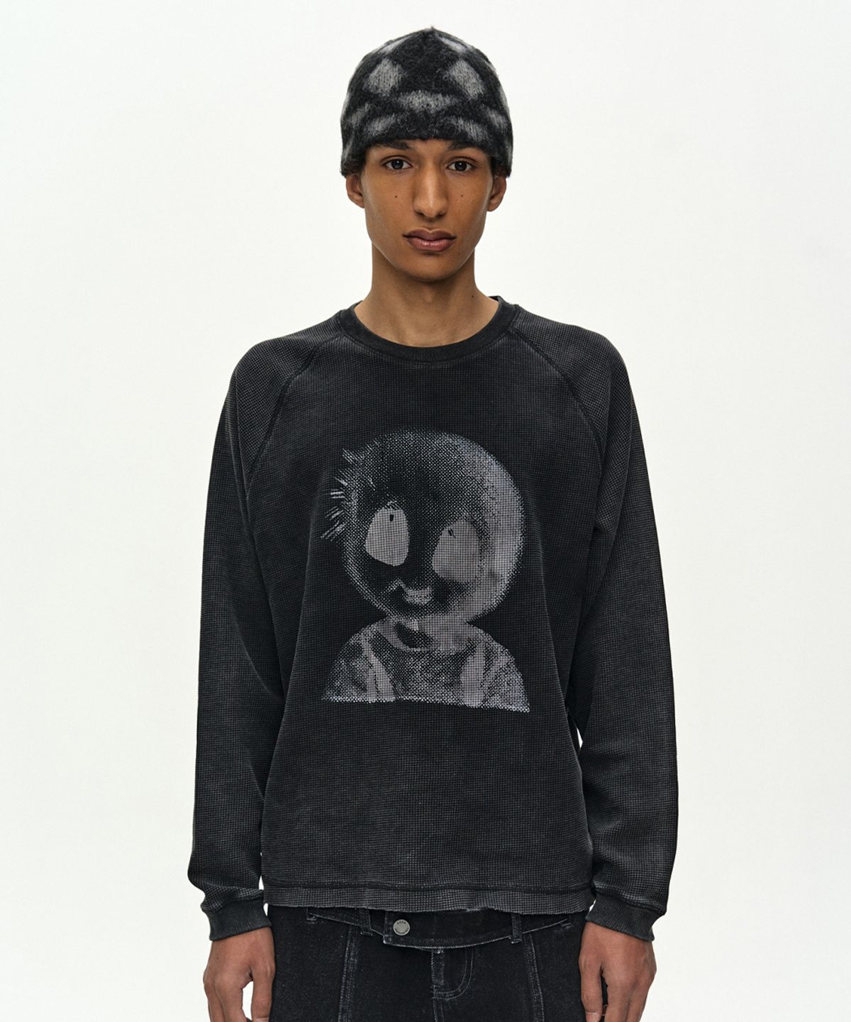 앤더슨벨(ADSB ANDERSSON BELL) UNISEX ADSB ARGYLE WOOL BEANIE (BLACK/GREY)