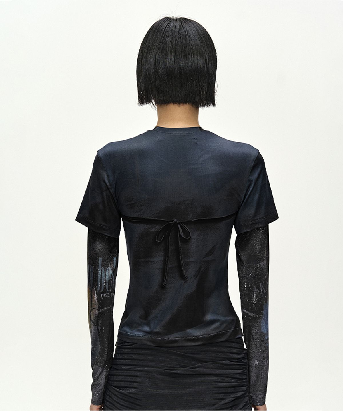 앤더슨벨(ADSB ANDERSSON BELL) ROCK ARCHIVE LAYERED T-SHIRT (BLACK)