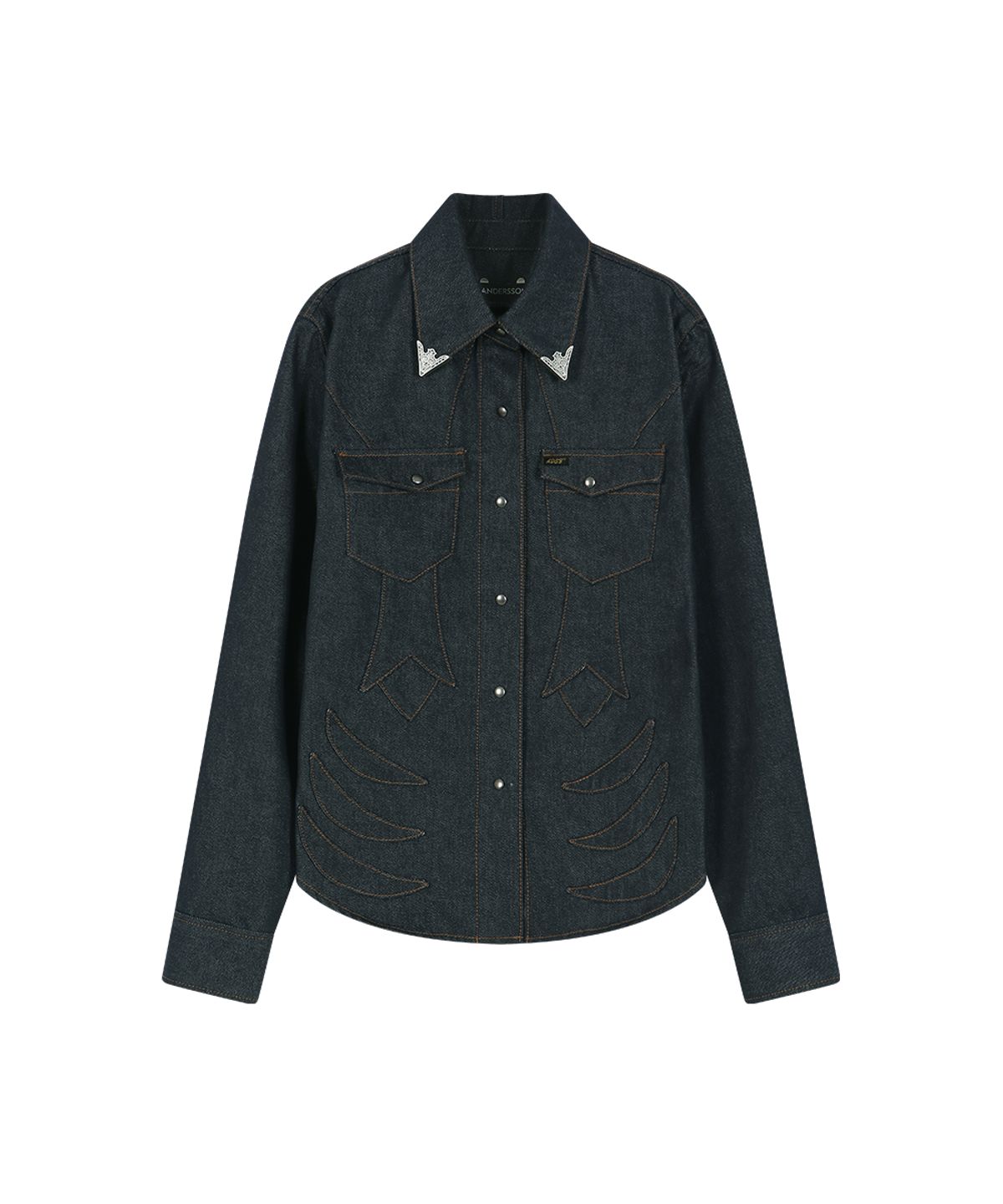 앤더슨벨(ADSB ANDERSSON BELL) WESTERN PATCHED SHIRT (INDIGO)