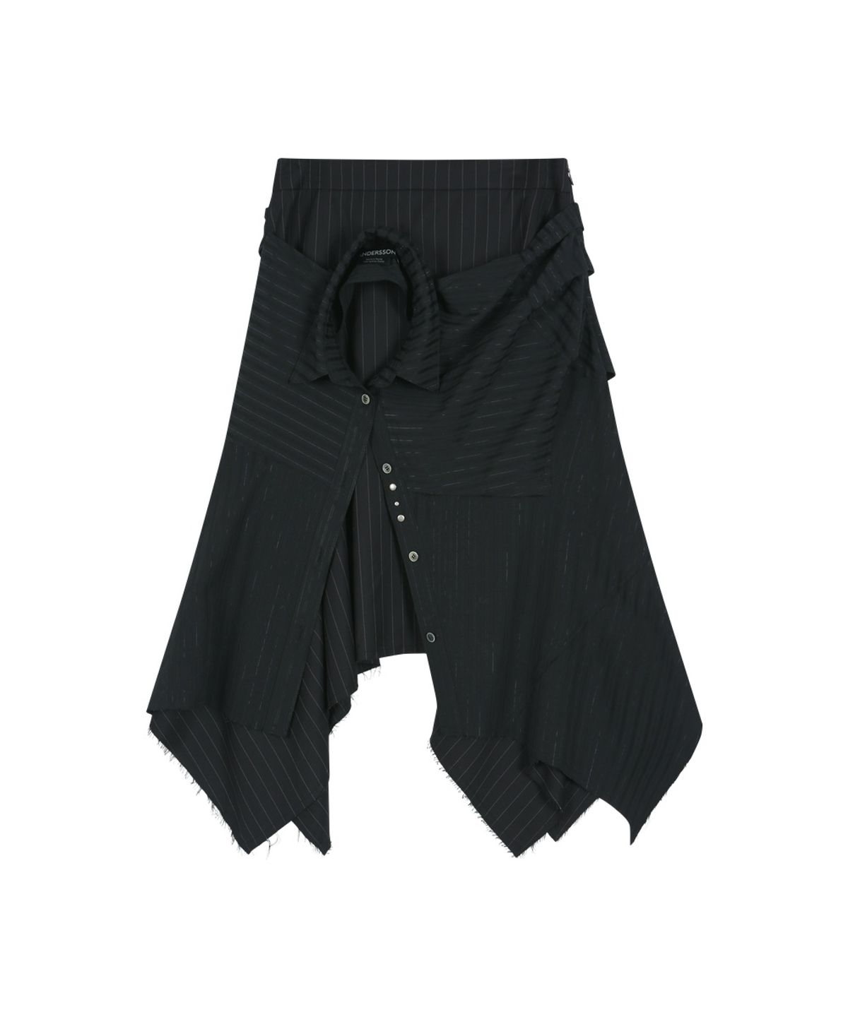 앤더슨벨(ADSB ANDERSSON BELL) SUE WRAPPED SHIRT ASYMMETRIC SKIRT (BLACK)