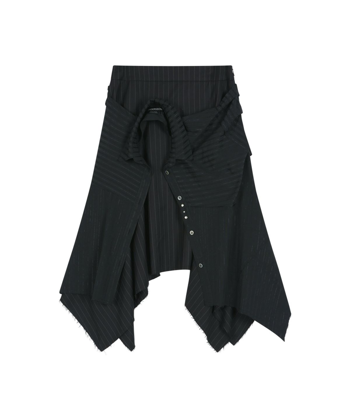 앤더슨벨(ADSB ANDERSSON BELL) SUE WRAPPED SHIRT ASYMMETRIC SKIRT (BLACK)