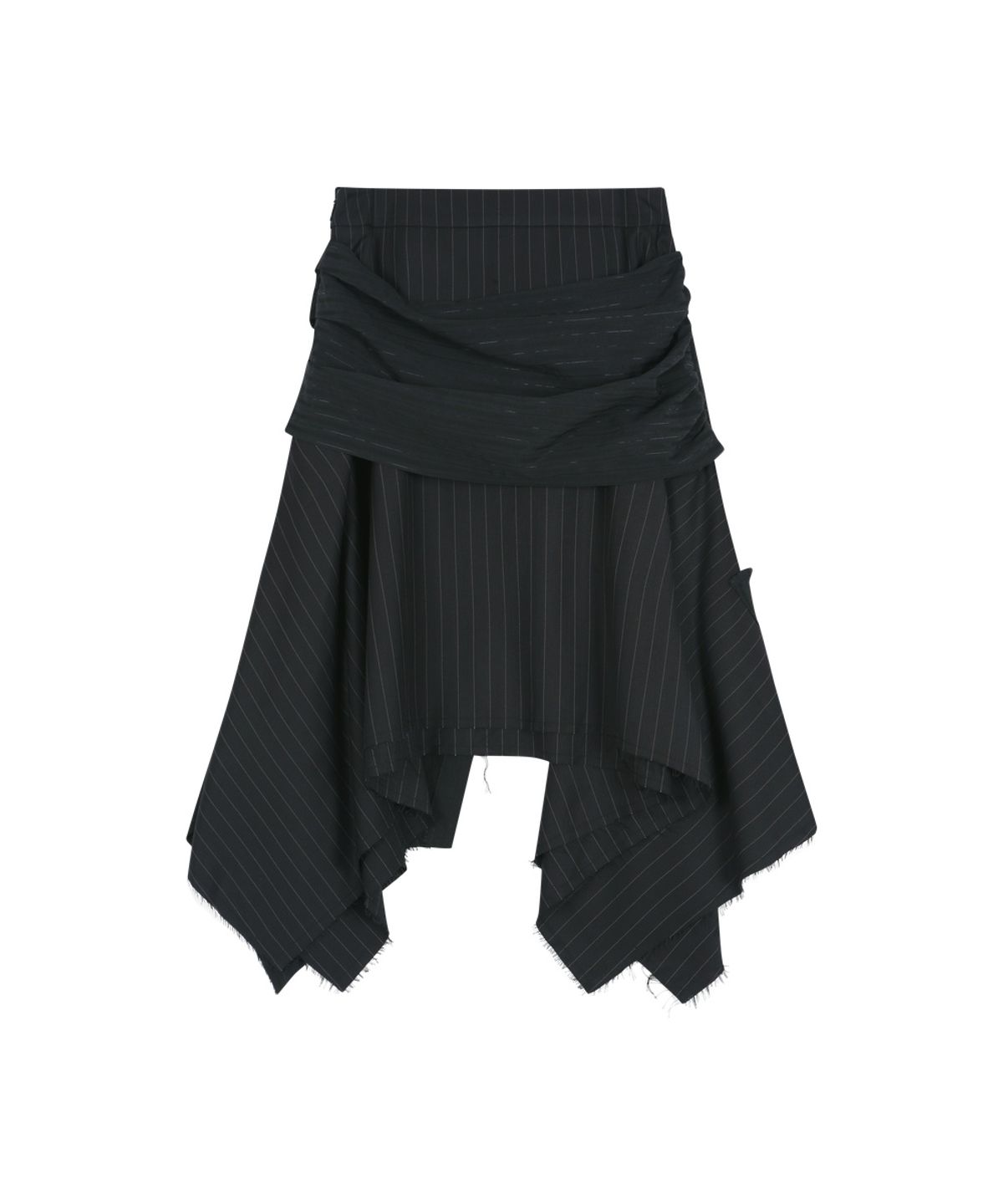 앤더슨벨(ADSB ANDERSSON BELL) SUE WRAPPED SHIRT ASYMMETRIC SKIRT (BLACK)