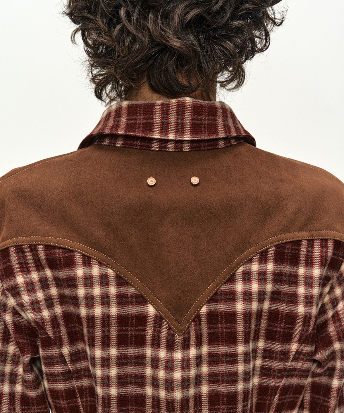 앤더슨벨(ADSB ANDERSSON BELL) CHECKERED WESTERN PATCHED SHIRT (RED)