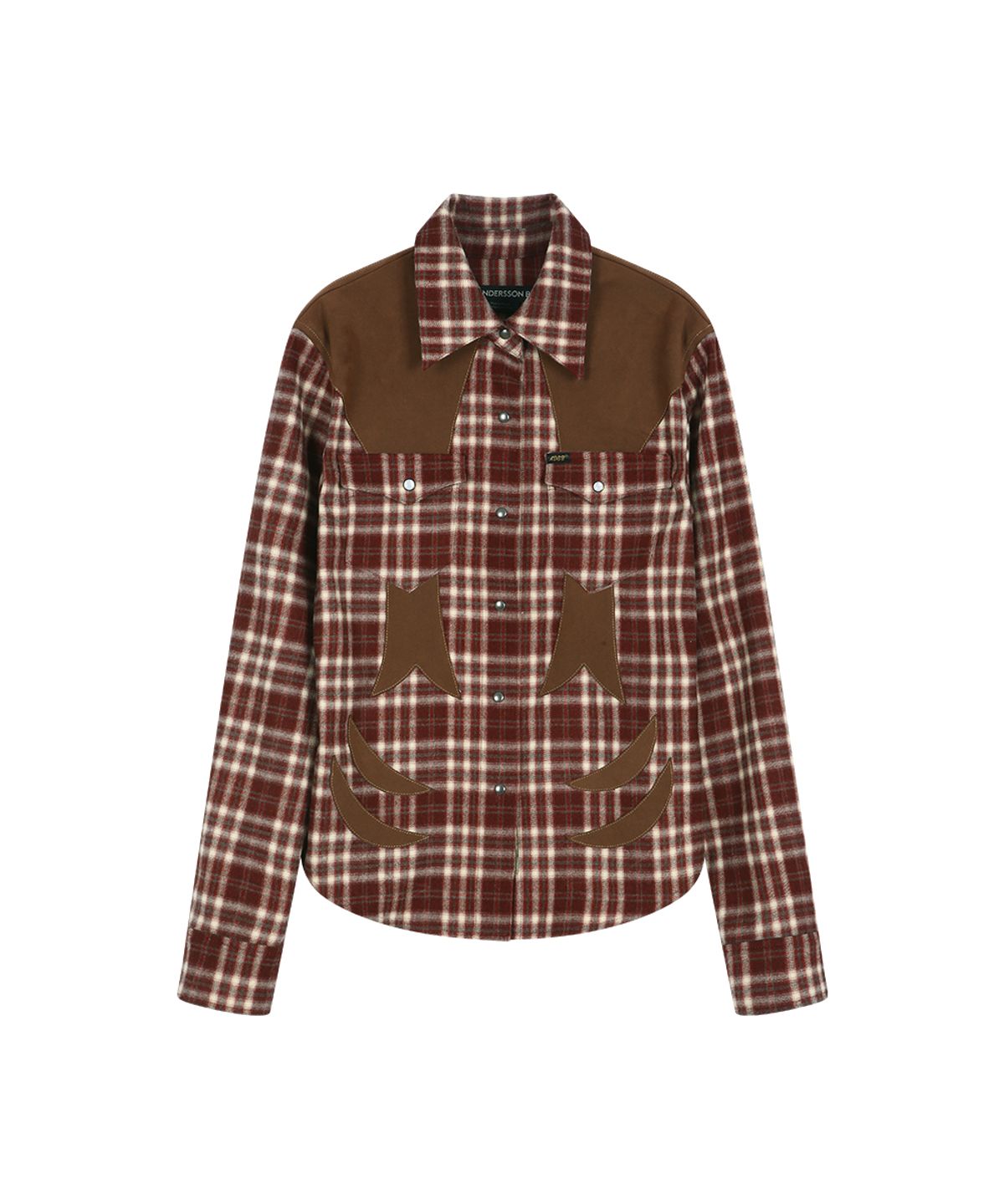 앤더슨벨(ADSB ANDERSSON BELL) CHECKERED WESTERN PATCHED SHIRT (RED)