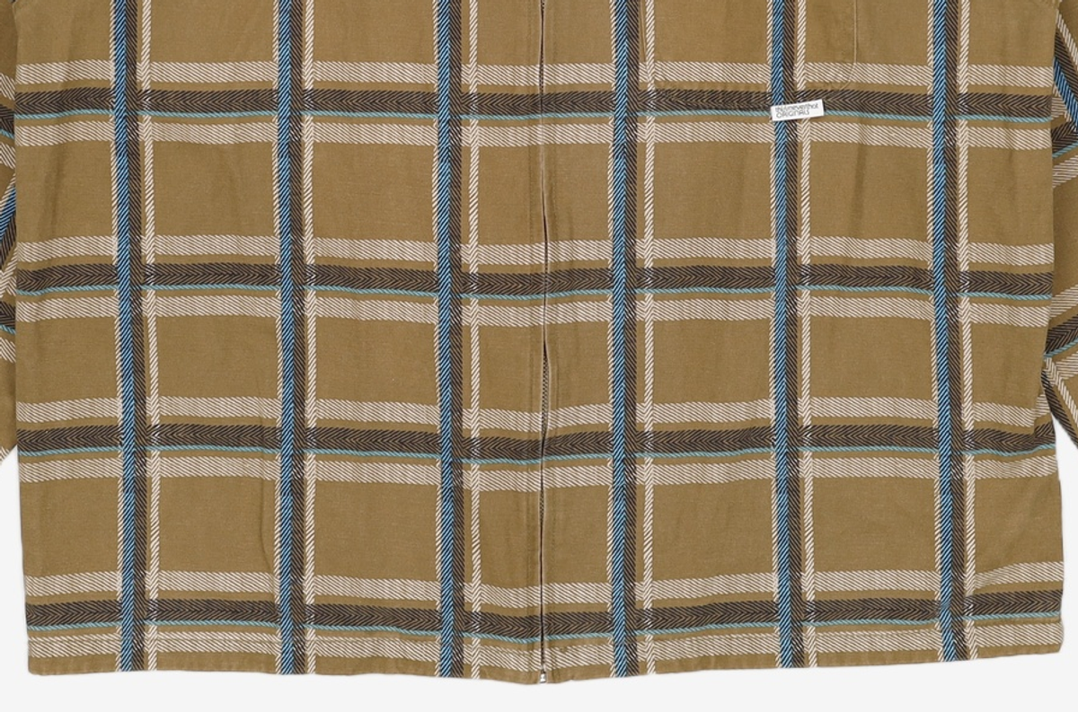 디스이즈네버댓(THISISNEVERTHAT) Check Full Zip Shirt Brown XL