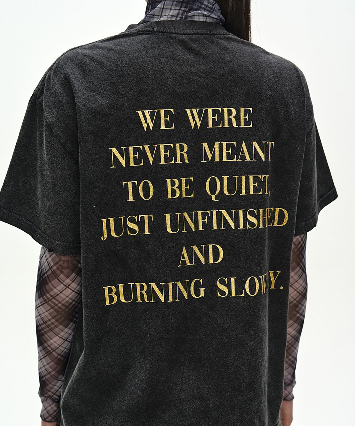 앤더슨벨(ADSB ANDERSSON BELL) LAYERED FRAME 001 PRINTED T-SHIRT (CHARCOAL)