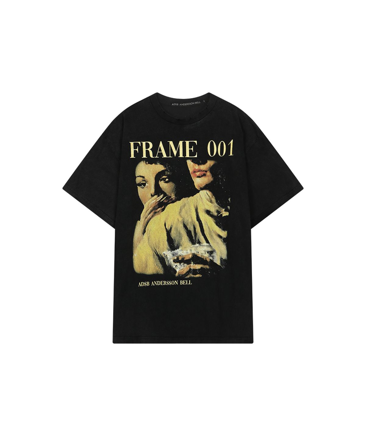 앤더슨벨(ADSB ANDERSSON BELL) LAYERED FRAME 001 PRINTED T-SHIRT (CHARCOAL)