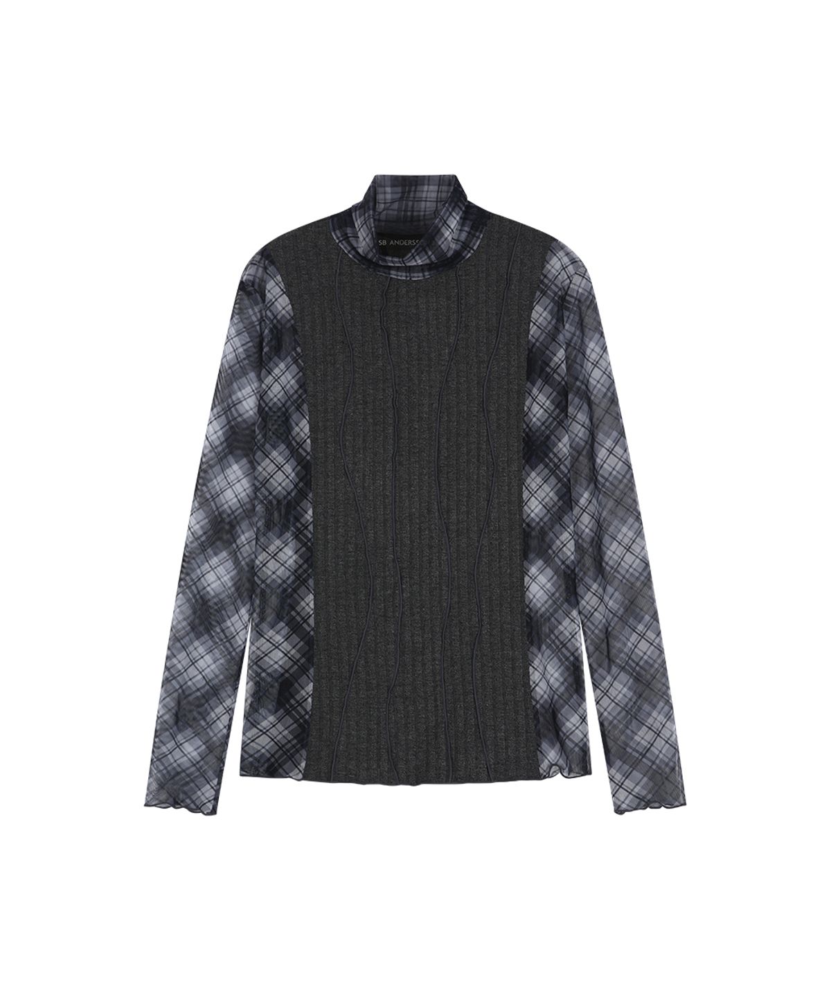앤더슨벨(ADSB ANDERSSON BELL) LAYERED FRAME 001 PRINTED T-SHIRT (CHARCOAL)