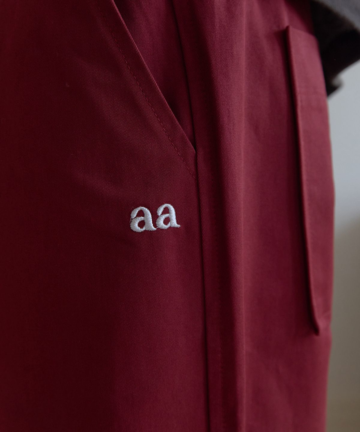 어패럴아카이브(APPAREL ARCHIVE) Cove cotton wide pants - Burgundy