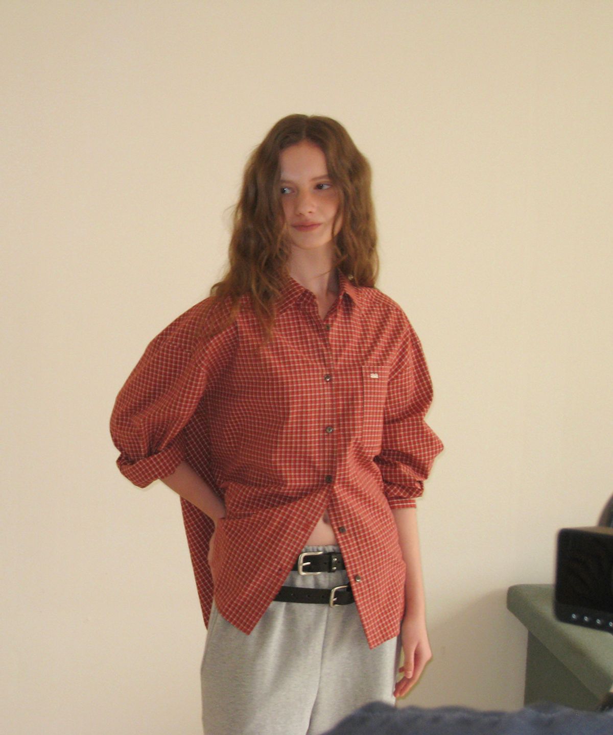 어패럴아카이브(APPAREL ARCHIVE) Dumbo check shirt - Red