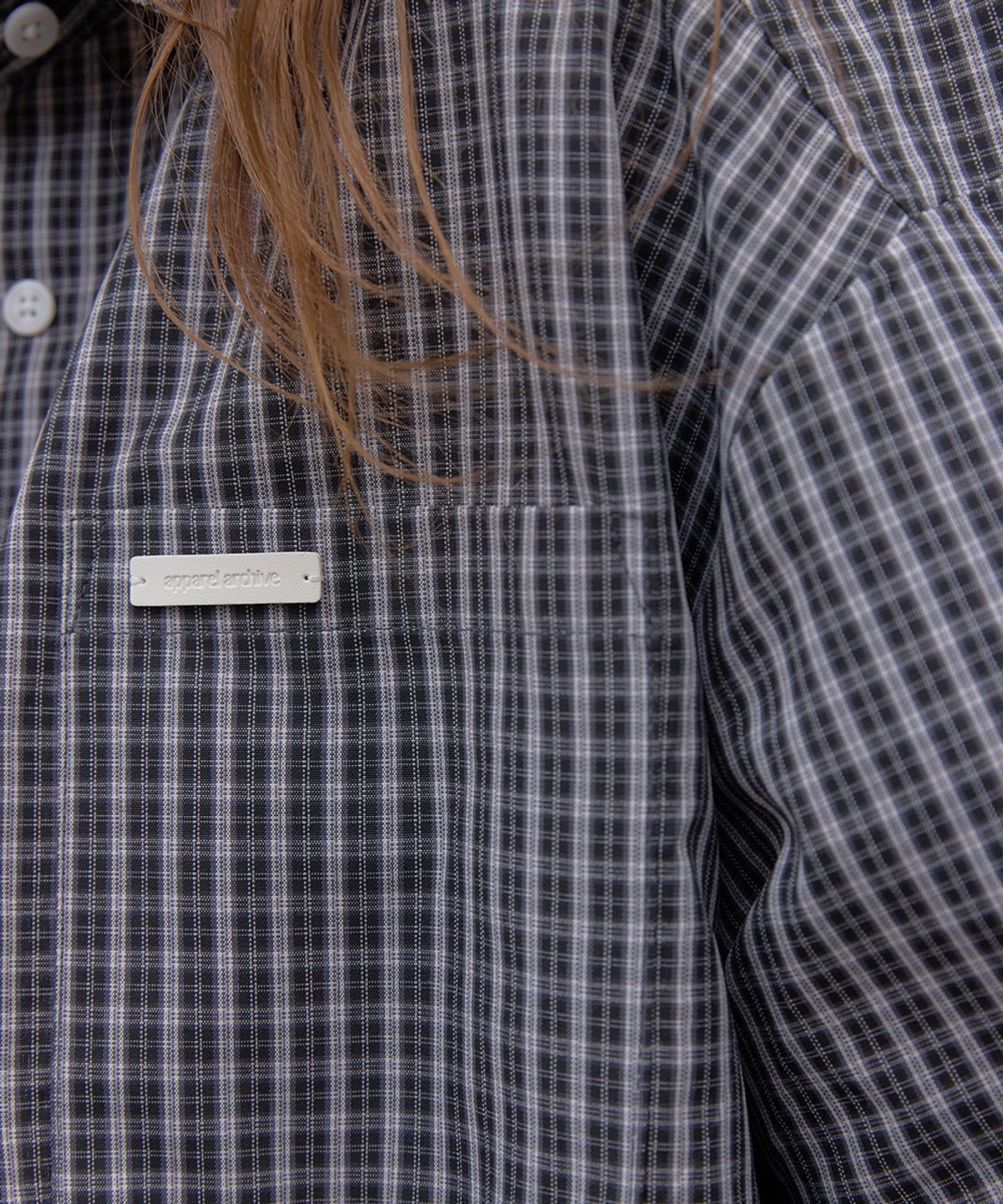 어패럴아카이브(APPAREL ARCHIVE) Getti check shirt - Black