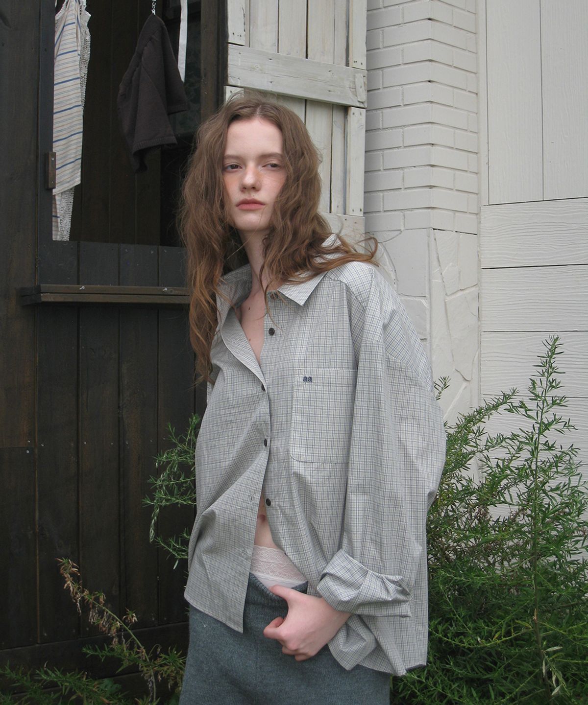 어패럴아카이브(APPAREL ARCHIVE) Dumbo check shirt - Mint