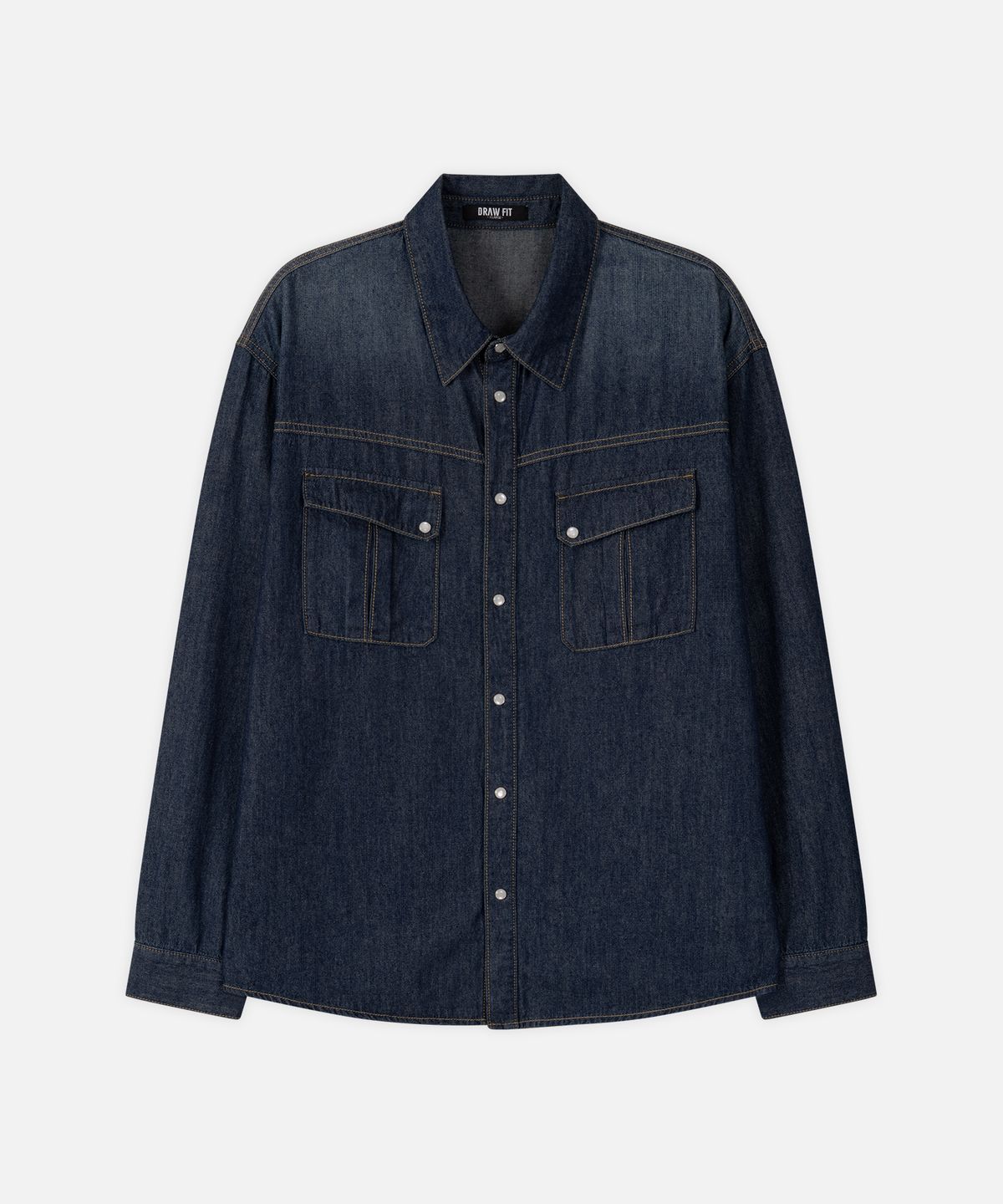 드로우핏(DRAW FIT) 덱스터 웨스턴 데님 셔츠 [BLUE]