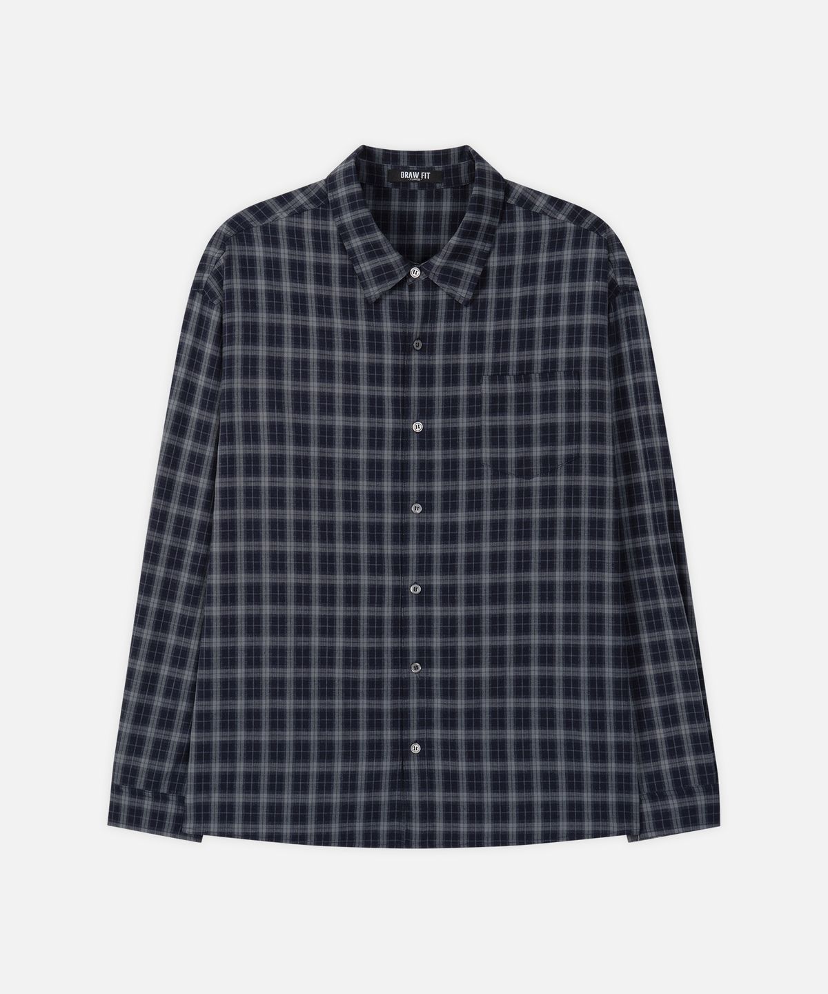 드로우핏(DRAW FIT) 미드나잇 파리 체크 셔츠 [NAVY]