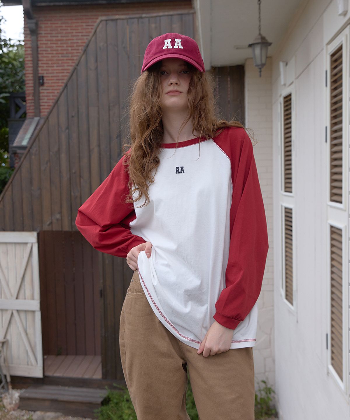 어패럴아카이브(APPAREL ARCHIVE) Fleur raglan tee - Ivory