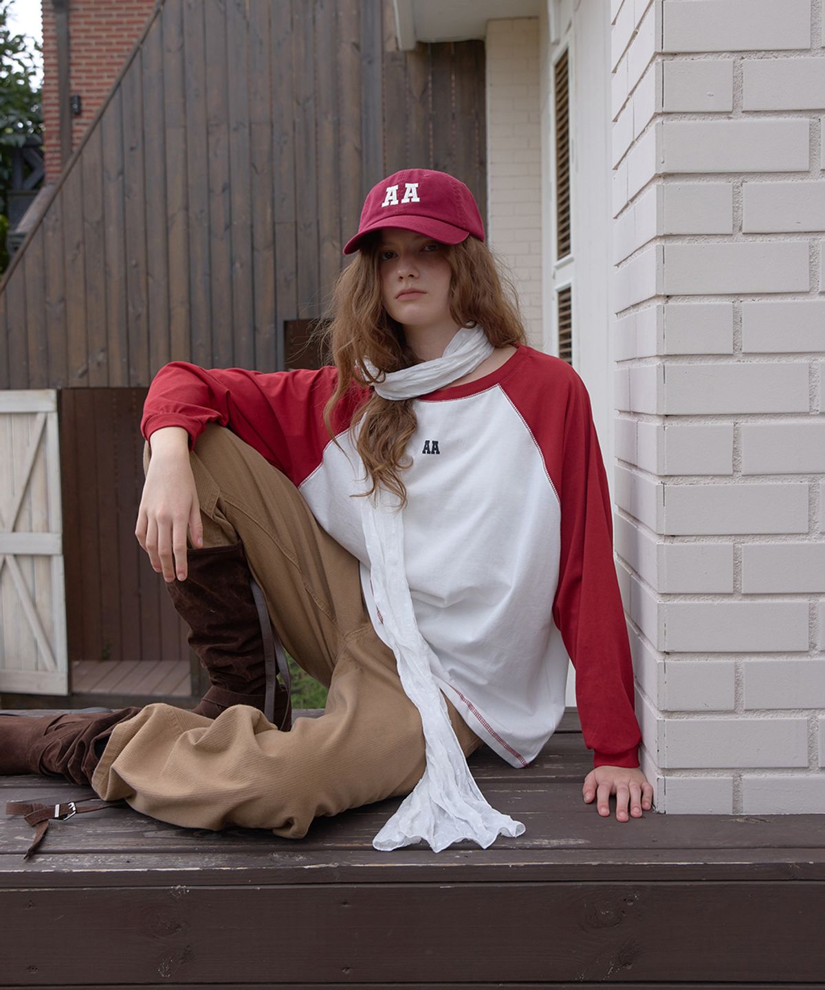어패럴아카이브(APPAREL ARCHIVE) Fleur raglan tee - Ivory