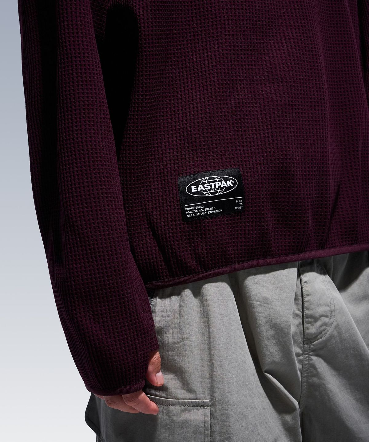 이스트팩(EASTPAK) 와플 티셔츠 Burgundy