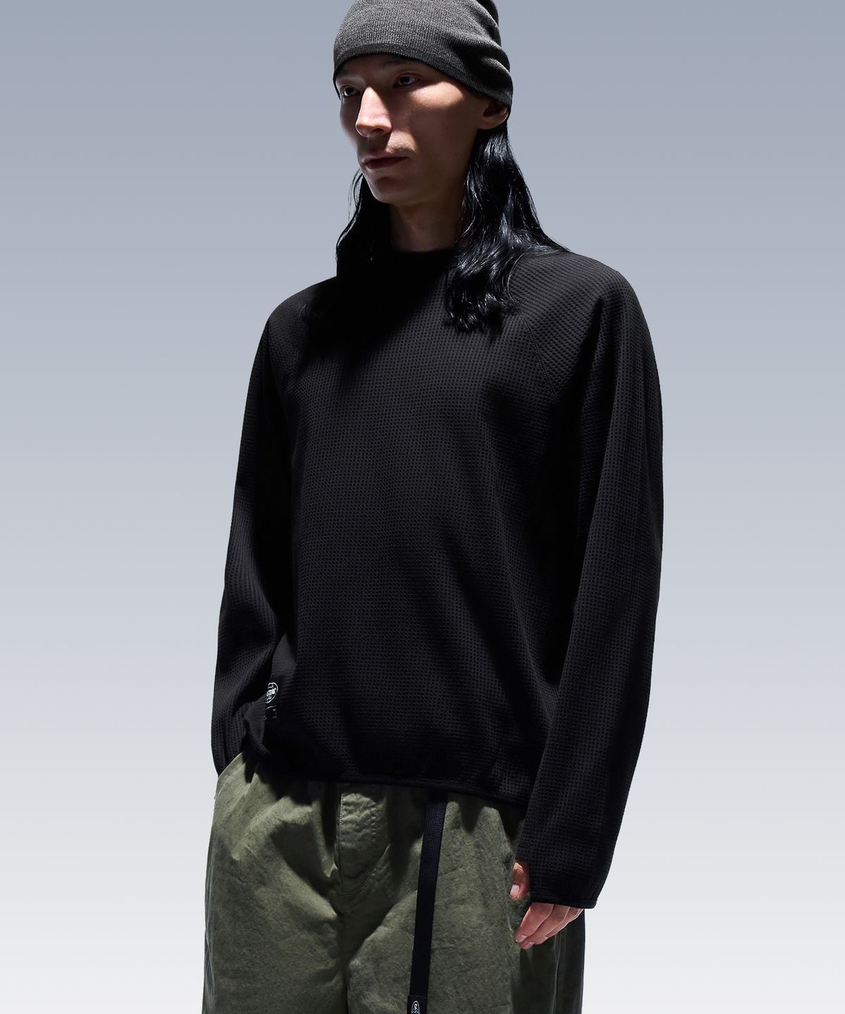 이스트팩(EASTPAK) 와플 티셔츠 Black