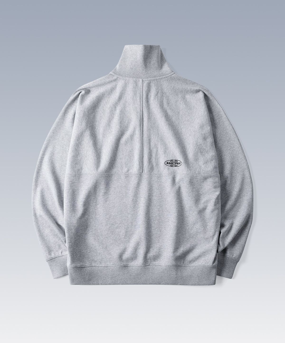 이스트팩(EASTPAK) 로고 하프 집업 스웨트셔츠 Medium Grey Melange