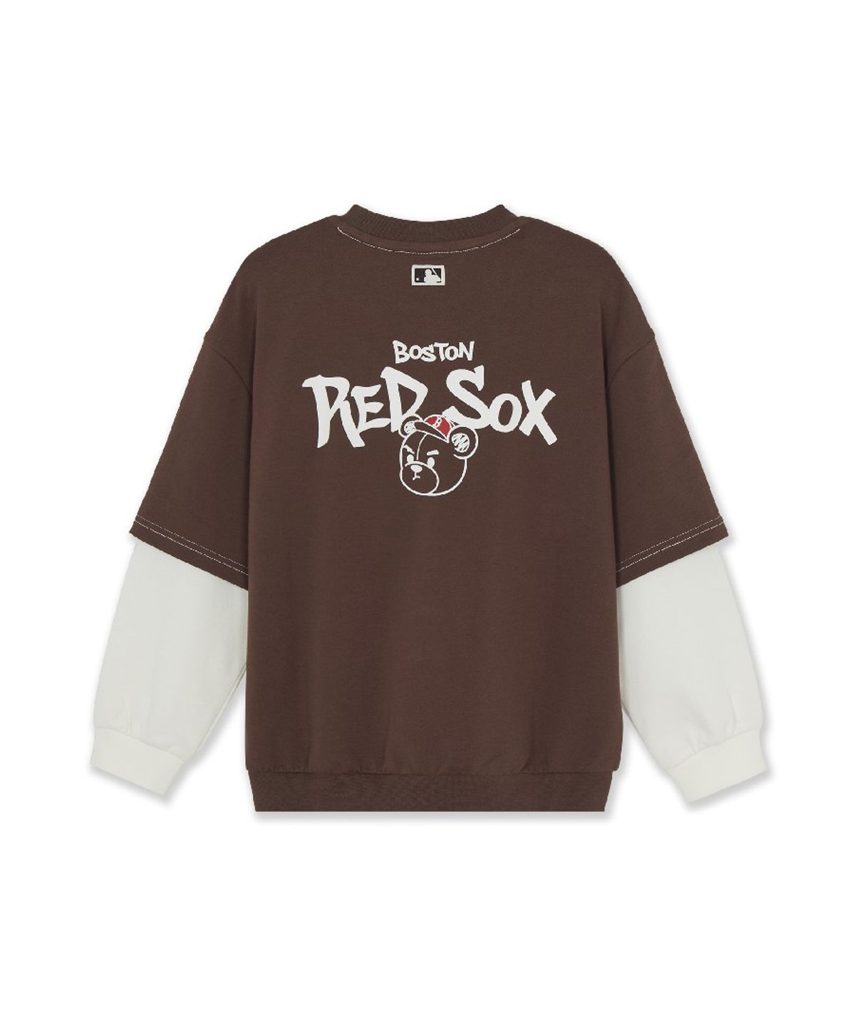엠엘비 키즈(MLB KIDS) 스트릿 그래픽 레이어드 맨투맨 세트 BOS (Brown)