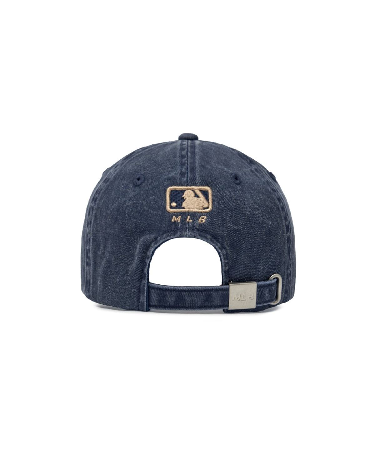 엠엘비 키즈(MLB KIDS) 컬시브 로고 워싱 볼캡 NY (Navy)