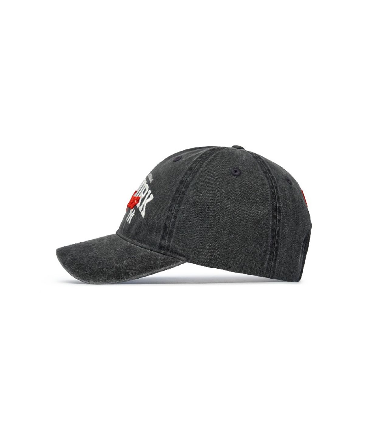 엠엘비 키즈(MLB KIDS) 컬시브 로고 워싱 볼캡 NY (Black)