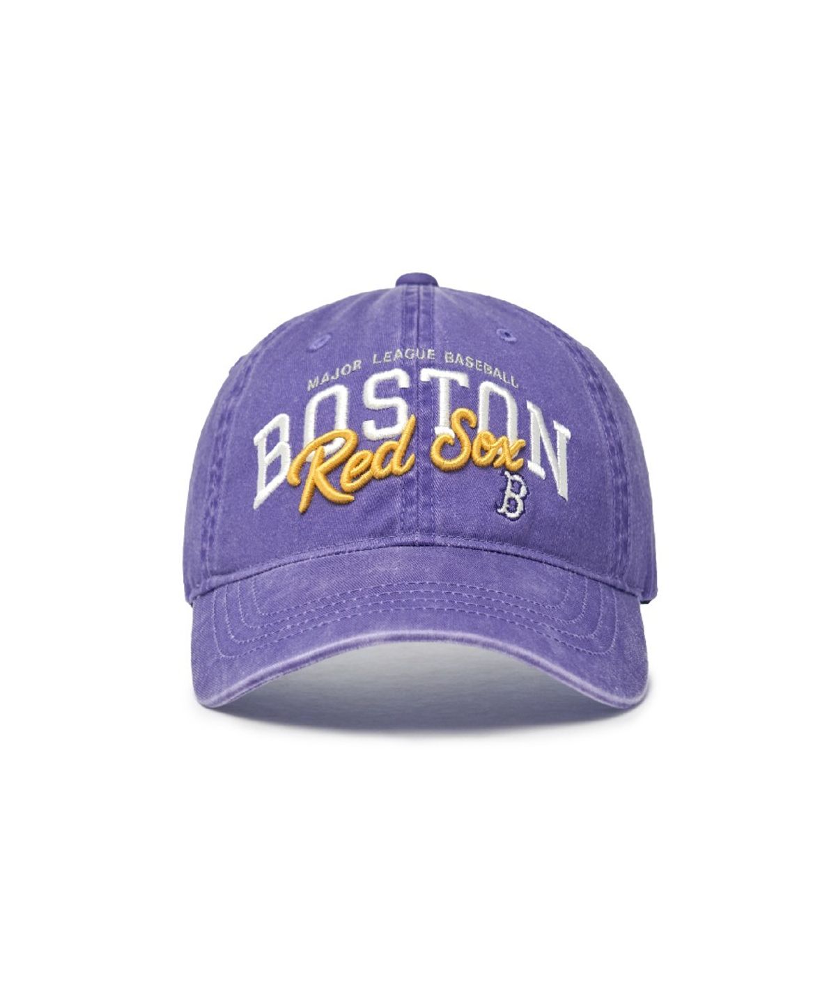 엠엘비 키즈(MLB KIDS) 컬시브 로고 워싱 볼캡 BOS (Purple)