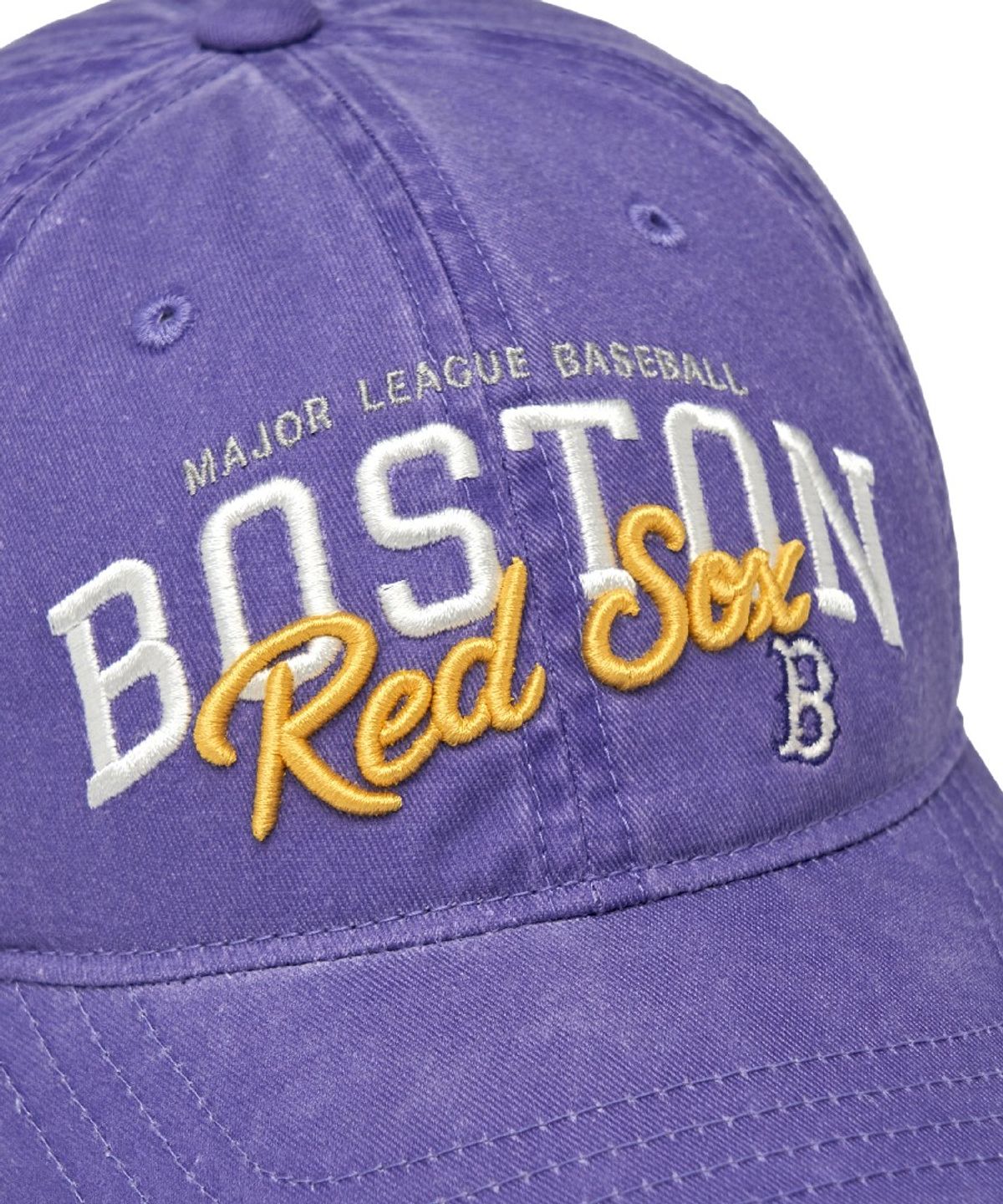 엠엘비 키즈(MLB KIDS) 컬시브 로고 워싱 볼캡 BOS (Purple)
