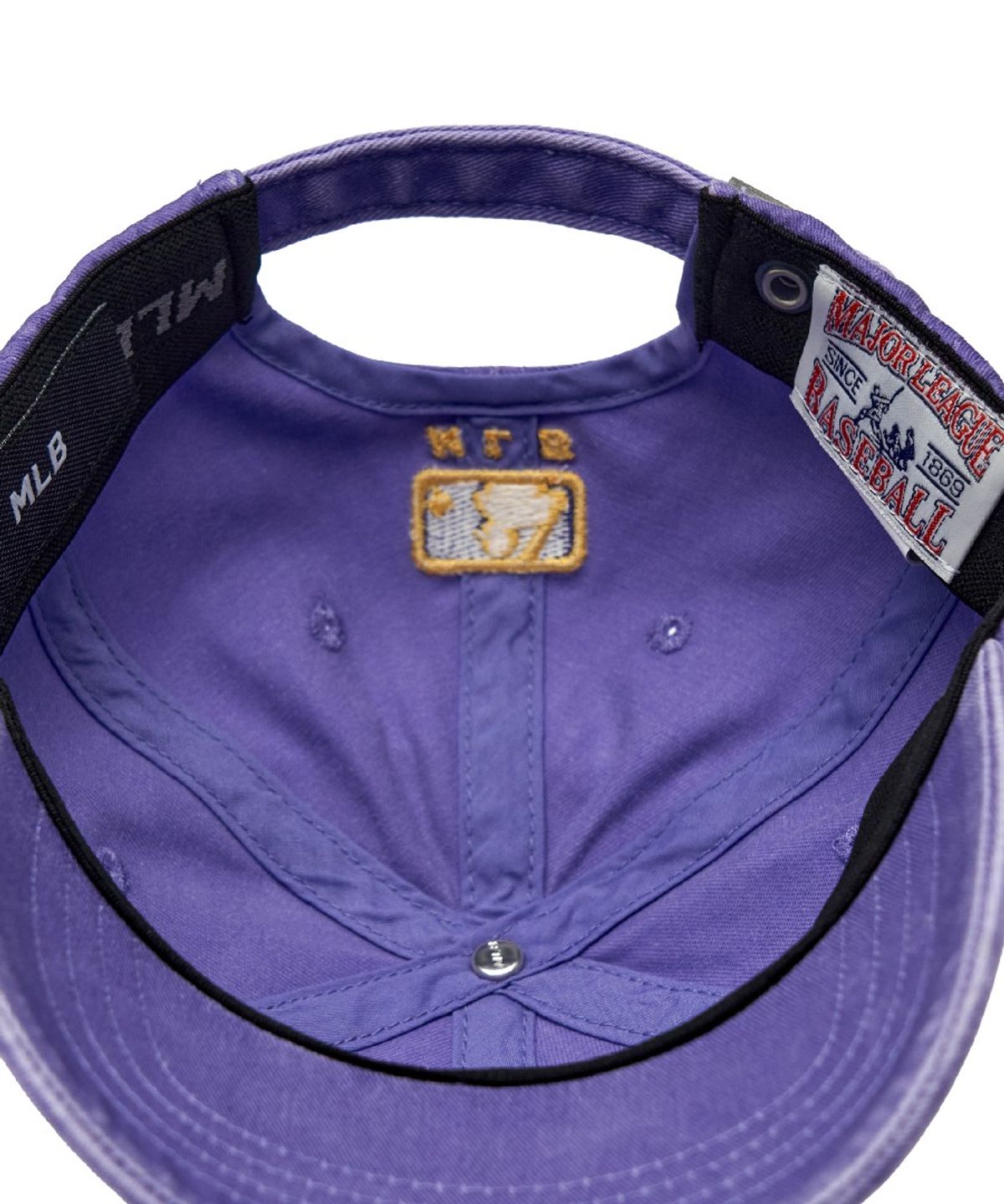 엠엘비 키즈(MLB KIDS) 컬시브 로고 워싱 볼캡 BOS (Purple)