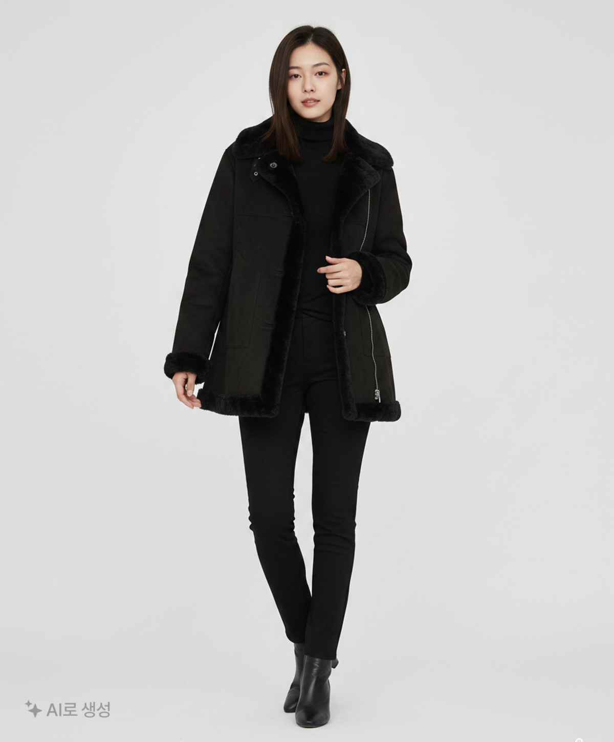 도프셉(DOFFSEPT) Classic Mustang Coat in Beige/Ivory L