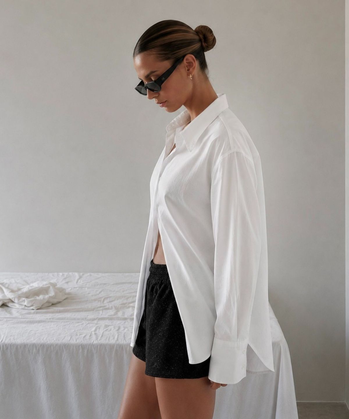 블랙크러쉬(BLACRUSH) Heart Clover Oxford Shirt / 화이트