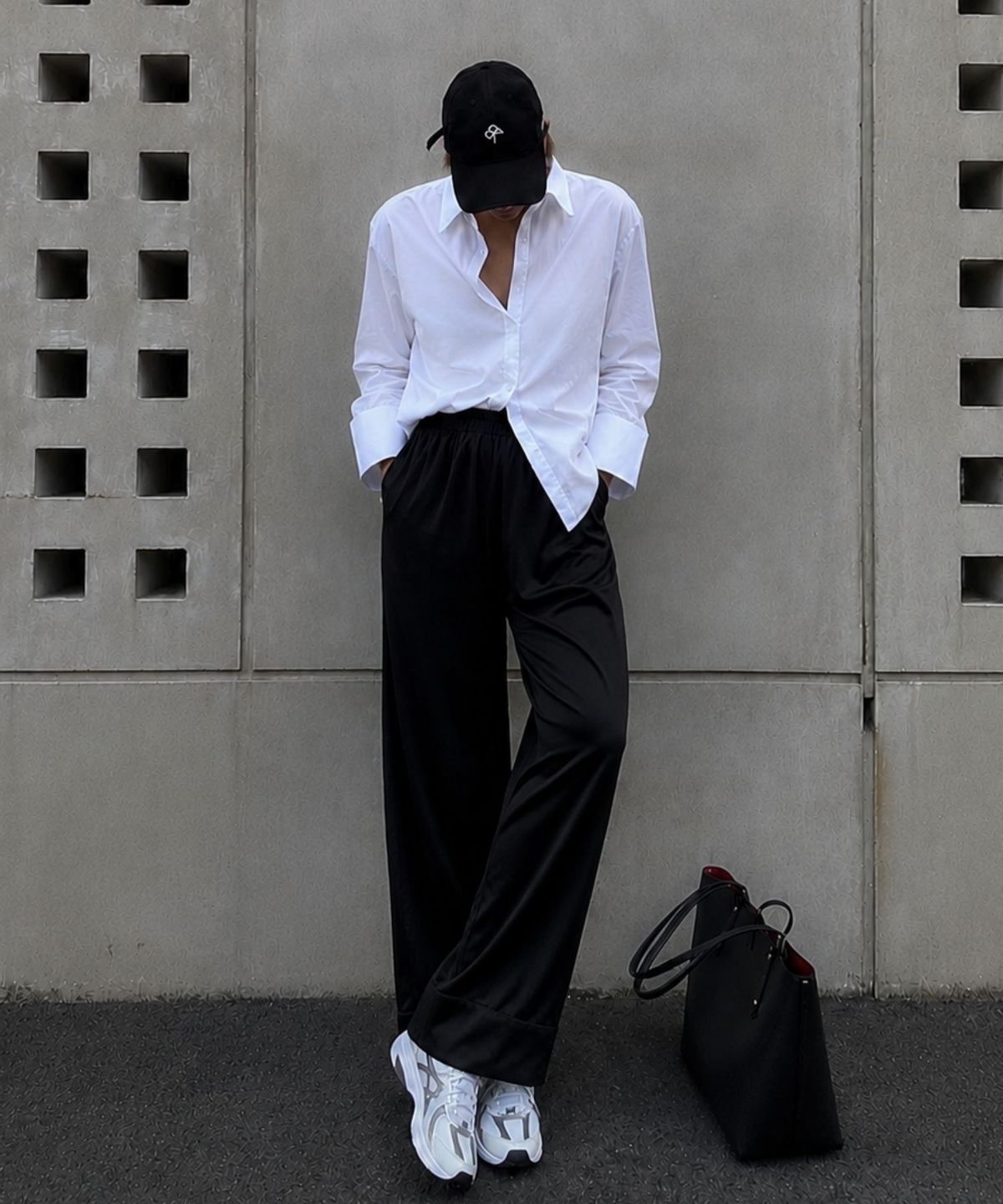블랙크러쉬(BLACRUSH) Heart Clover Oxford Shirt / 화이트