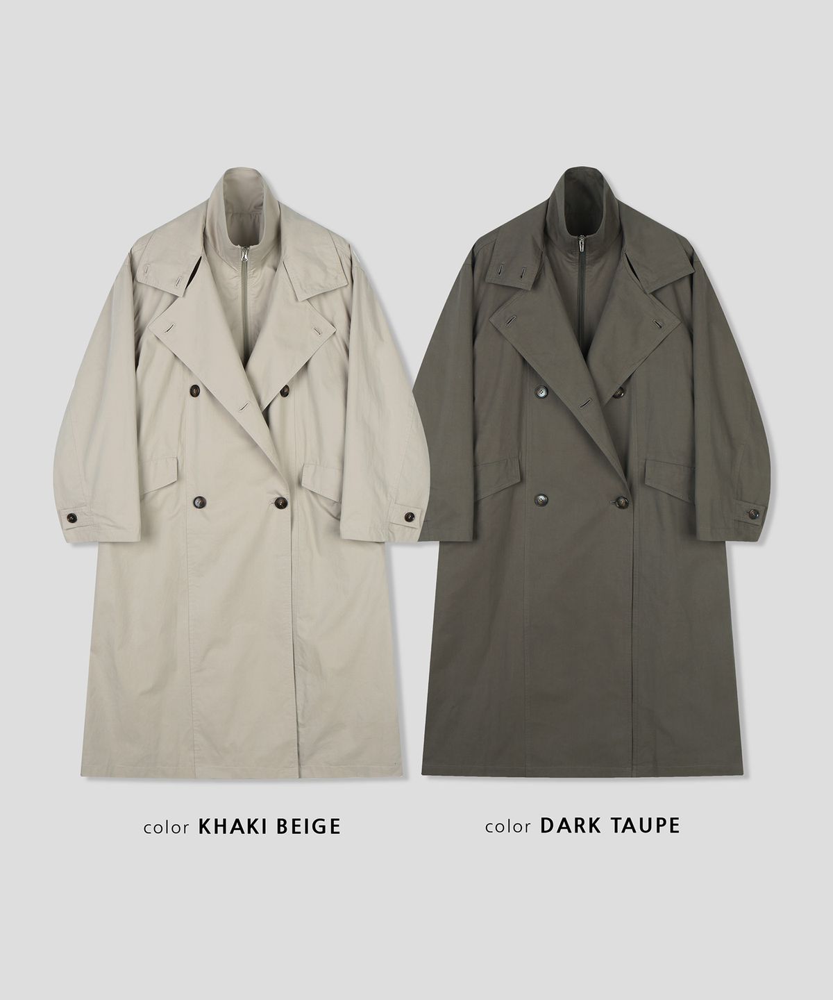 스르비(SELEVER) Double Layer Trench_2 Color