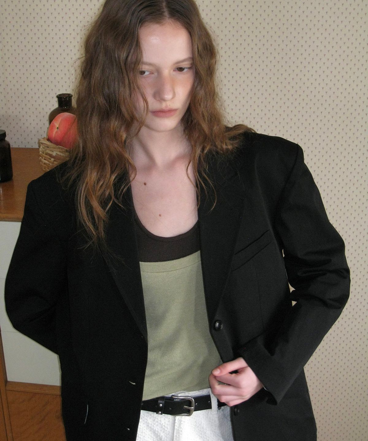 어패럴아카이브(APPAREL ARCHIVE) Rivlet single cotton jacket - Black
