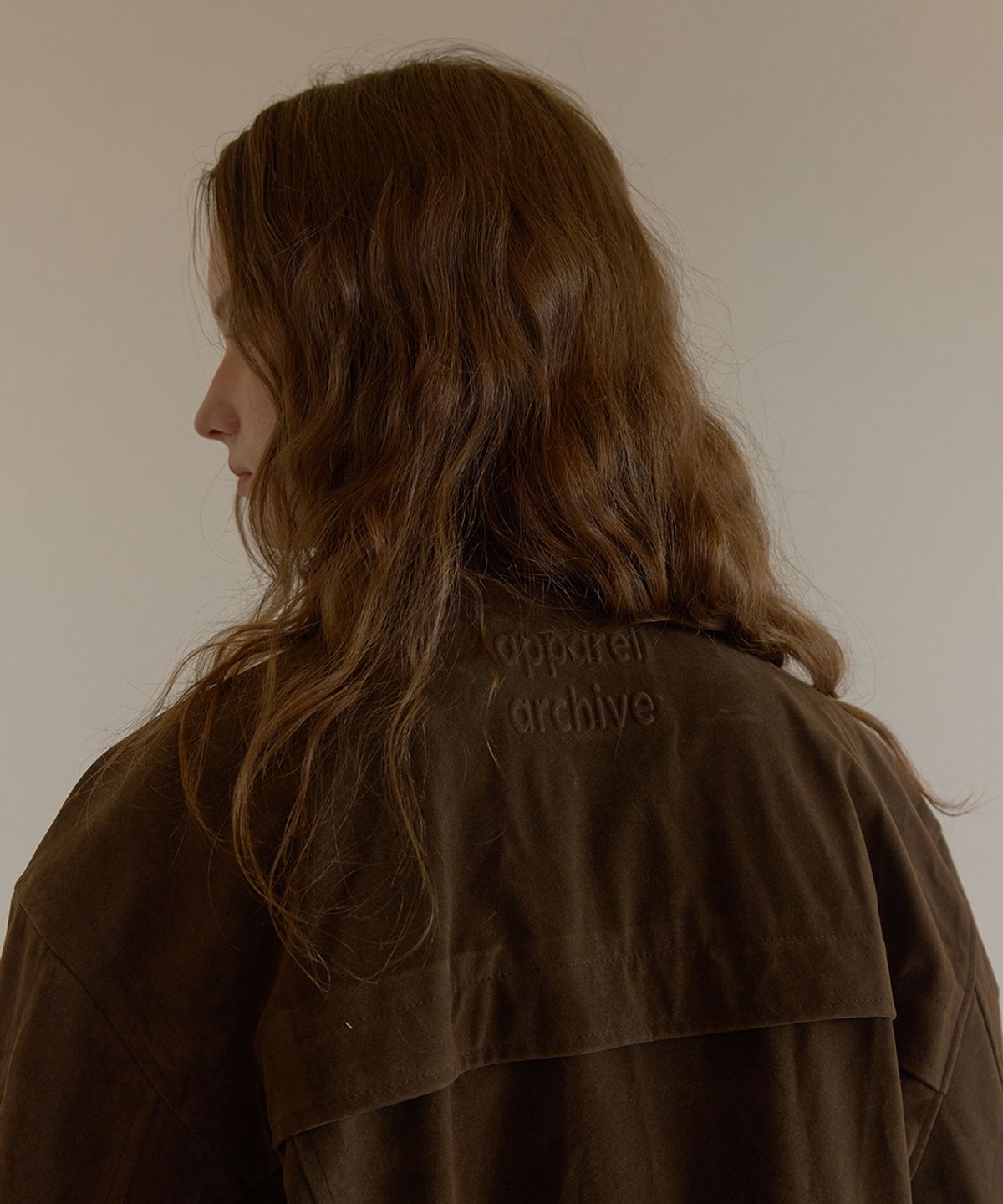 어패럴아카이브(APPAREL ARCHIVE) Sand suede blouson - Brown