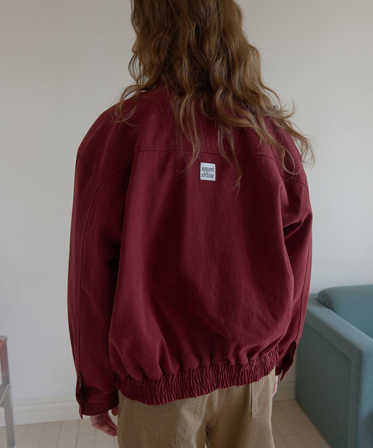 어패럴아카이브(APPAREL ARCHIVE) Soft cotton pocket blouson - Burgundy