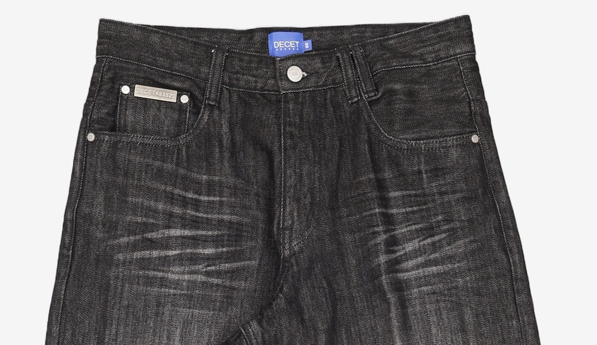 데케트(DECET) [KAIHARA JAPAN DENIM]Mid Rise Wide Jeans DCPT063Black 30