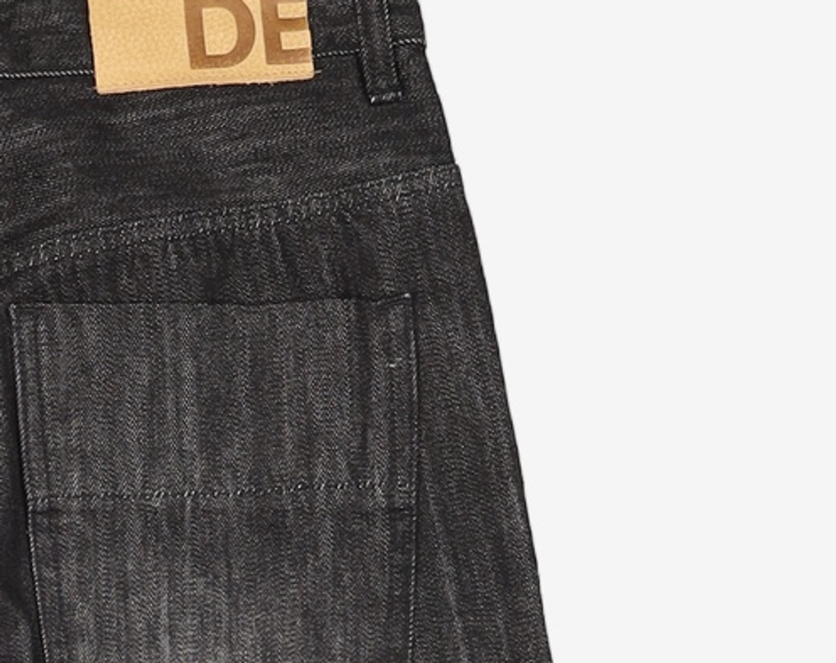 데케트(DECET) [KAIHARA JAPAN DENIM]Mid Rise Wide Jeans DCPT063Black 30