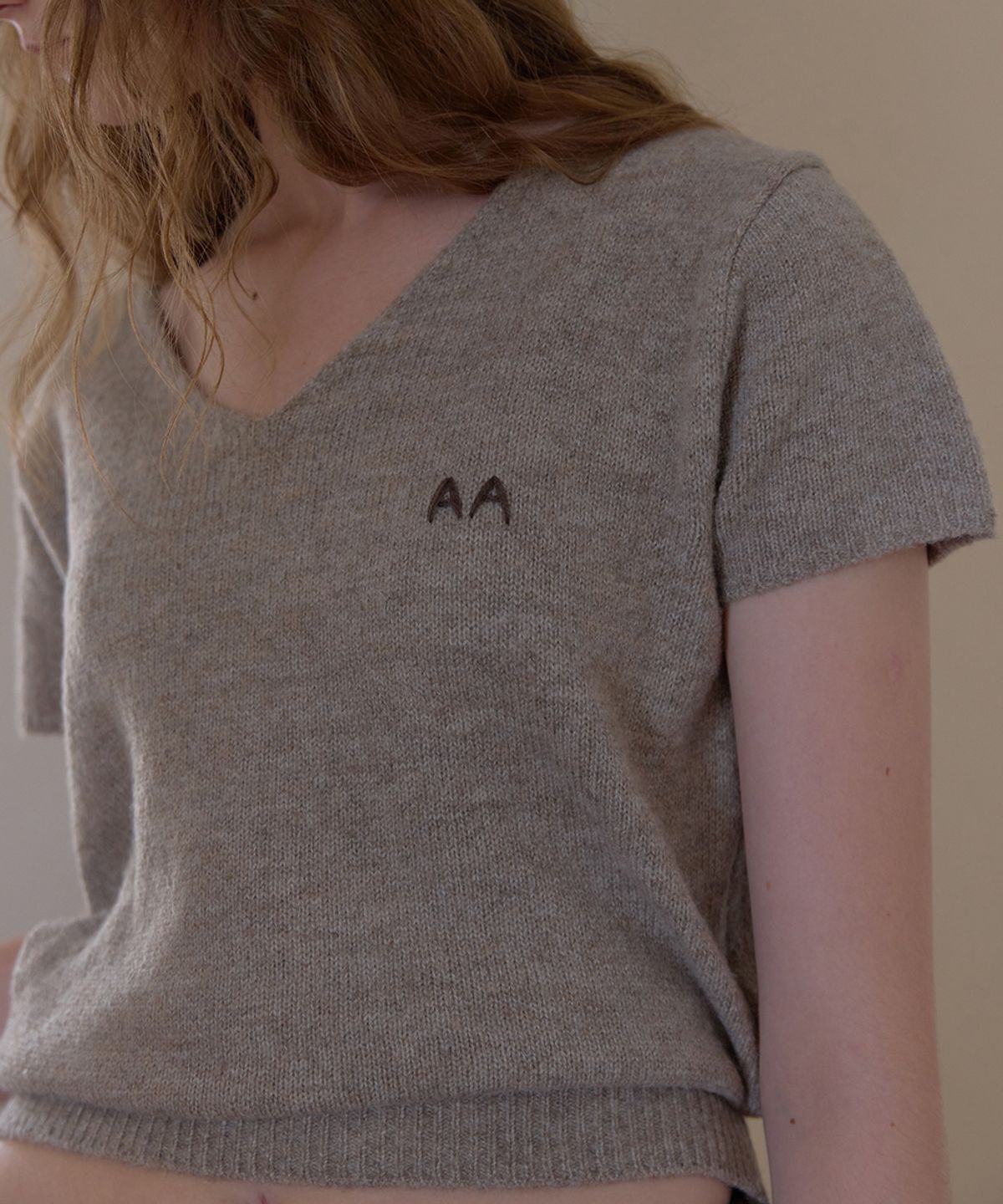 어패럴아카이브(APPAREL ARCHIVE) Rony half v knit - Mocha