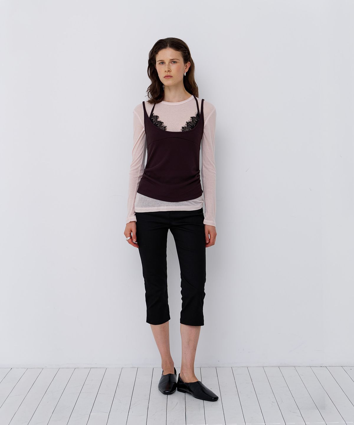 스르비(SELEVER) Belted Capri Pants_2 Color