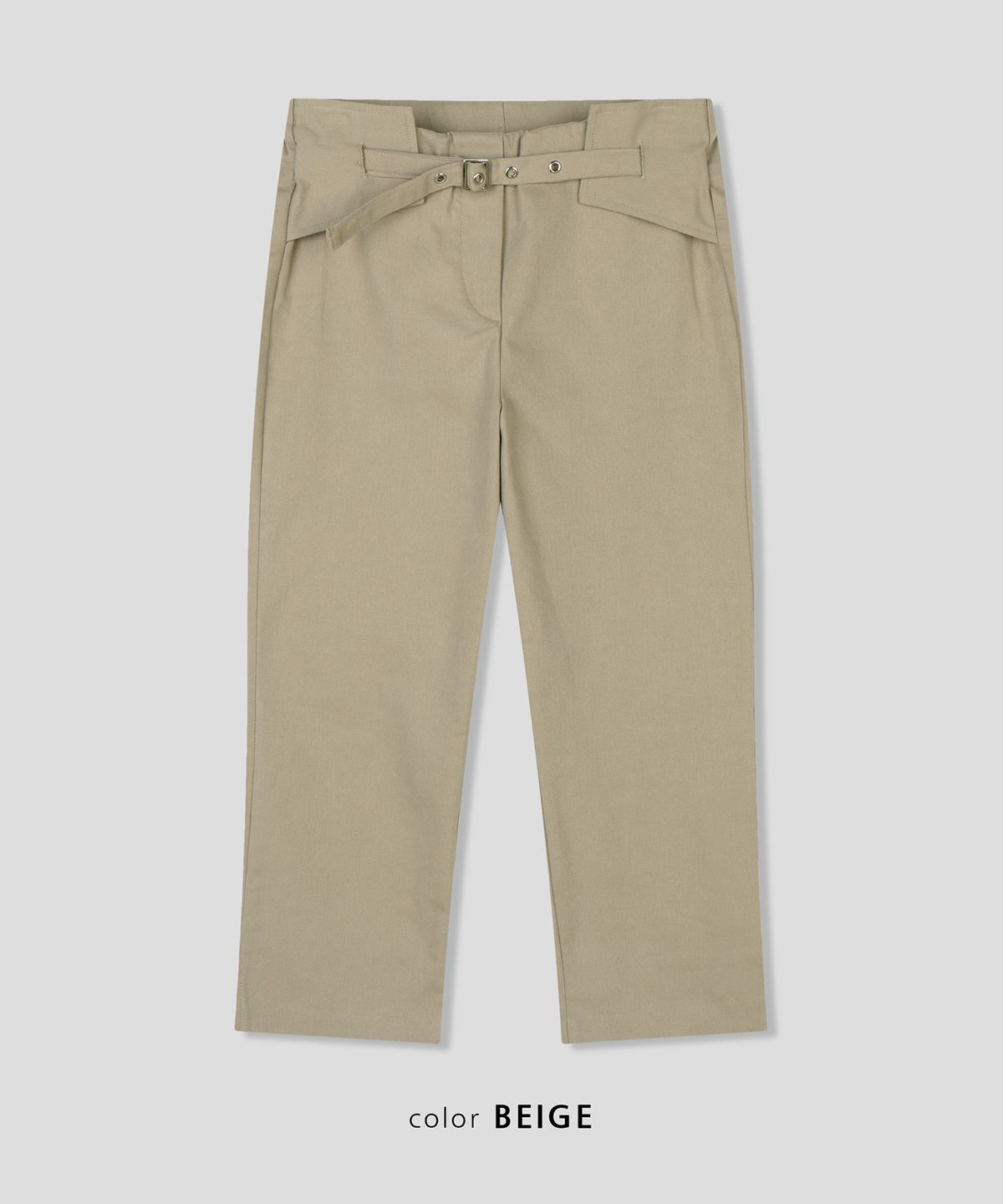 스르비(SELEVER) Belted Capri Pants_2 Color