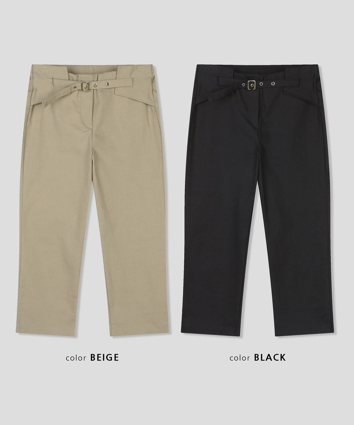 스르비(SELEVER) Belted Capri Pants_2 Color