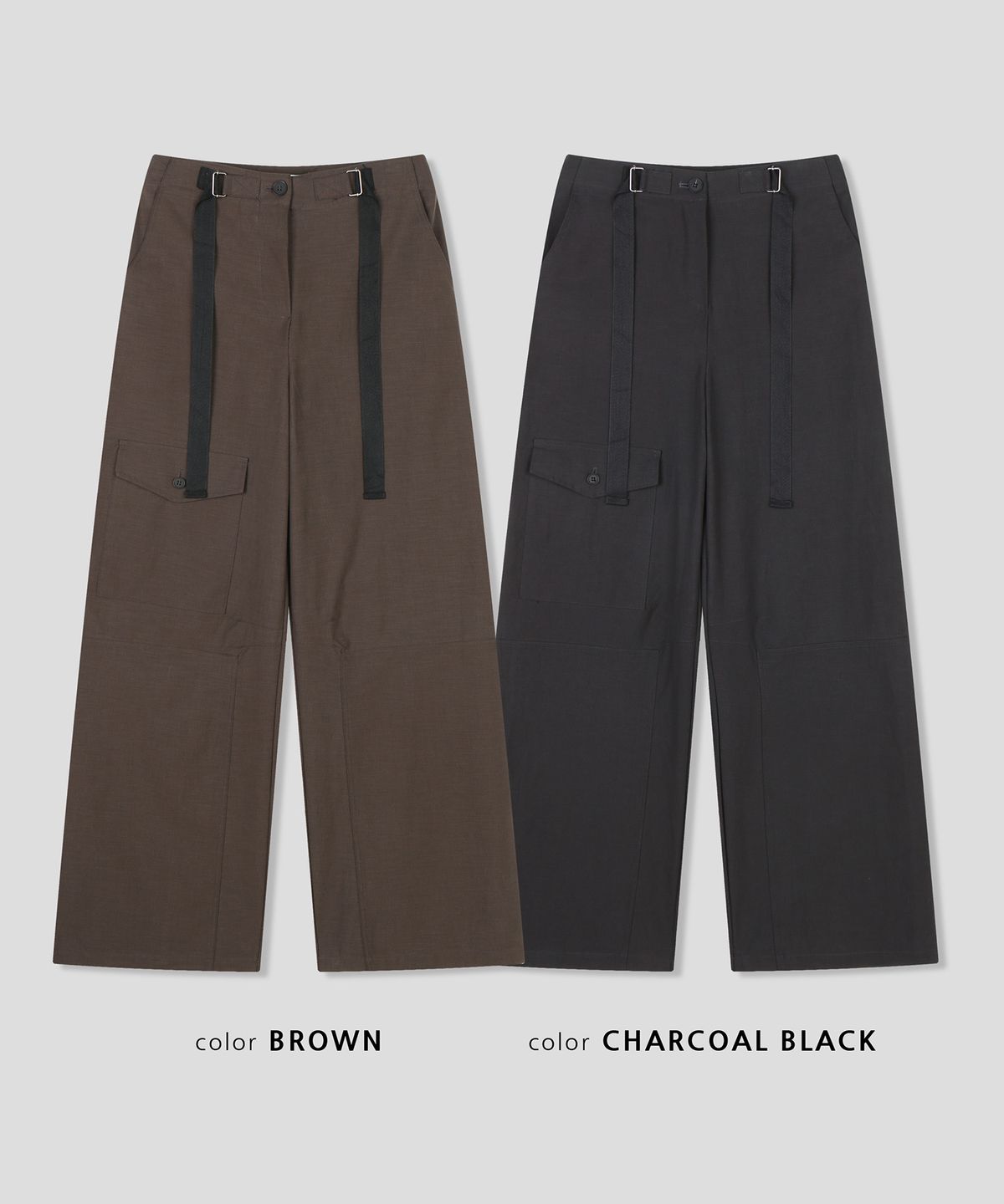 스르비(SELEVER) Row Belt Cargo Pants_2 Color