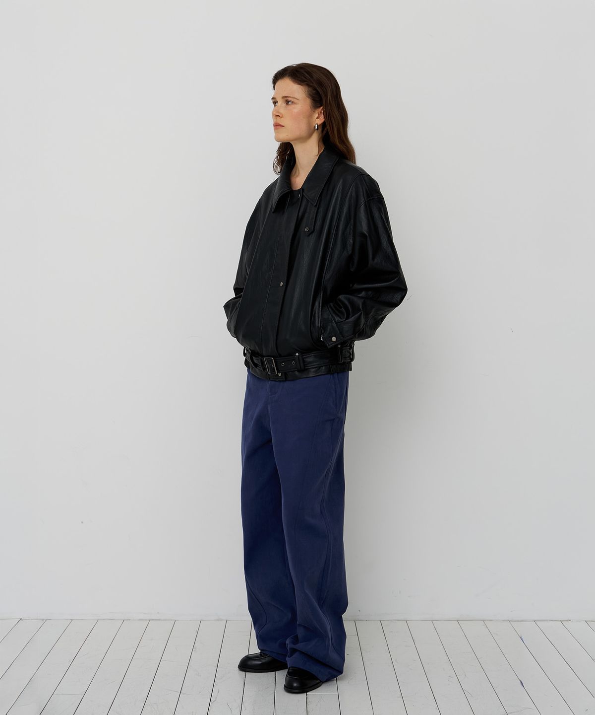 스르비(SELEVER) Rove Belt Leather Jacket_3 Color