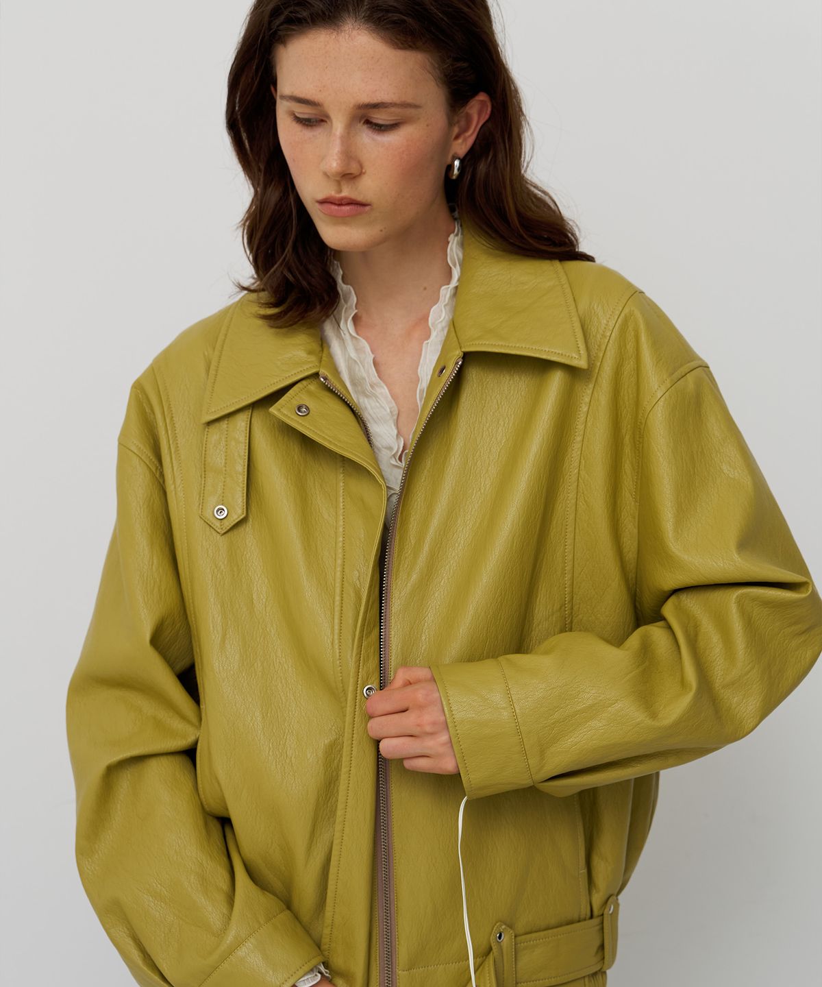 스르비(SELEVER) Rove Belt Leather Jacket_3 Color