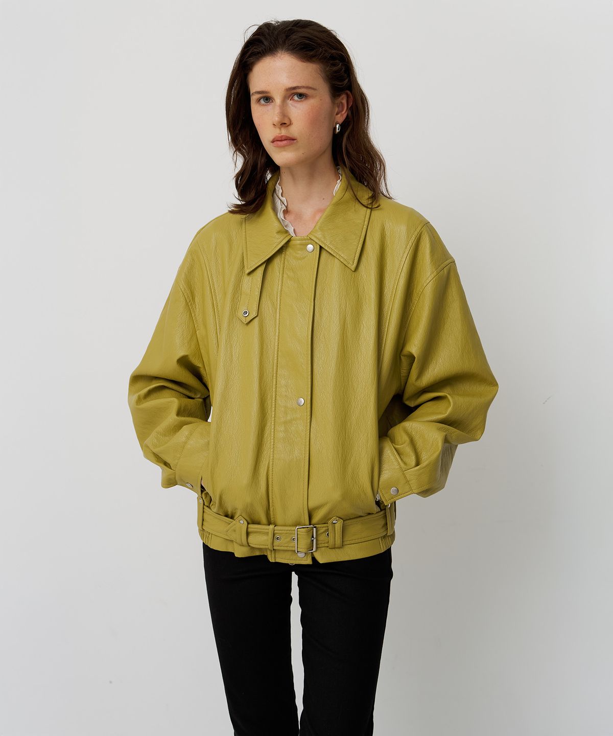 스르비(SELEVER) Rove Belt Leather Jacket_3 Color
