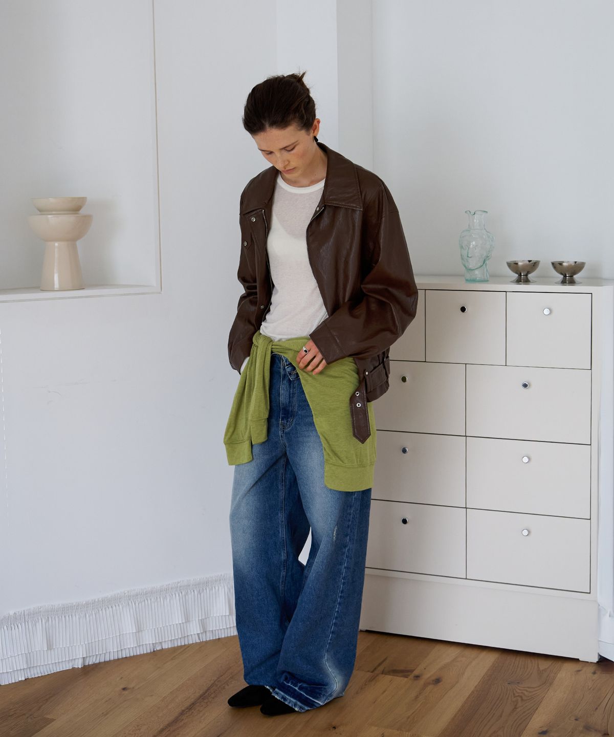 스르비(SELEVER) Rove Belt Leather Jacket_3 Color